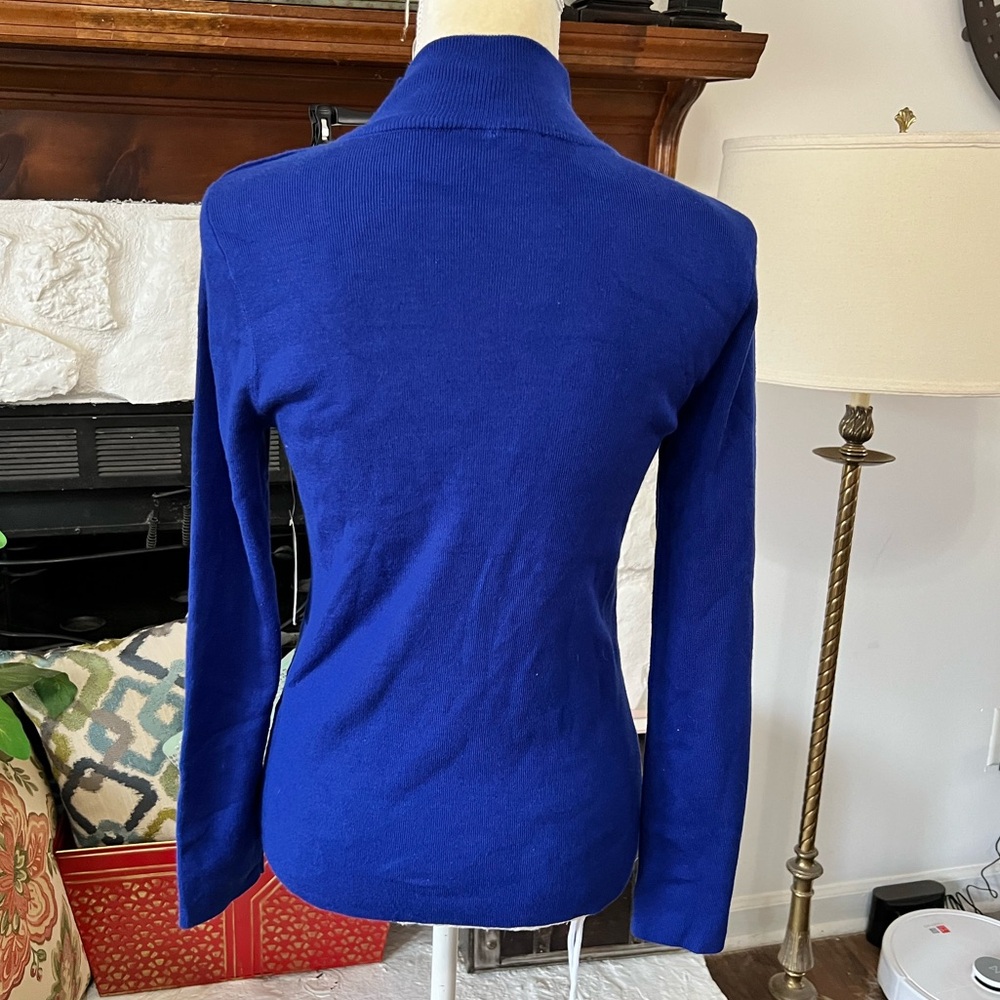 Chico's Sapphire Blue Turtleneck Sweater NWT Size Small - Picture 5 of 8
